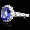 Image 2 : 14K Gold 2.37ct Tanzanite & 0.67ctw Diamond Ring