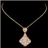 Image 2 : 14K Gold 1.17ctw Fancy Diamond Pendant