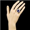 Image 4 : 18k Gold 11.23ct Tanzanite & 1.36ctw Diamond Ring