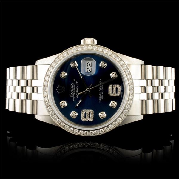 36MM Rolex DateJust with 1.35ctw Diamonds