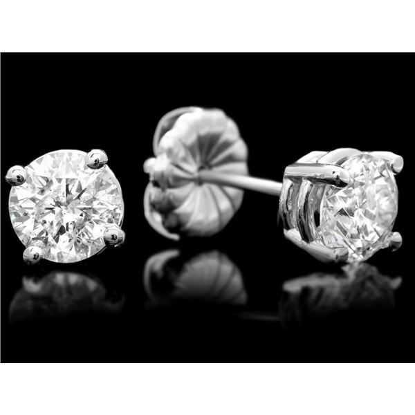 Diamond Earrings: 1.50ct, 14k White Gold