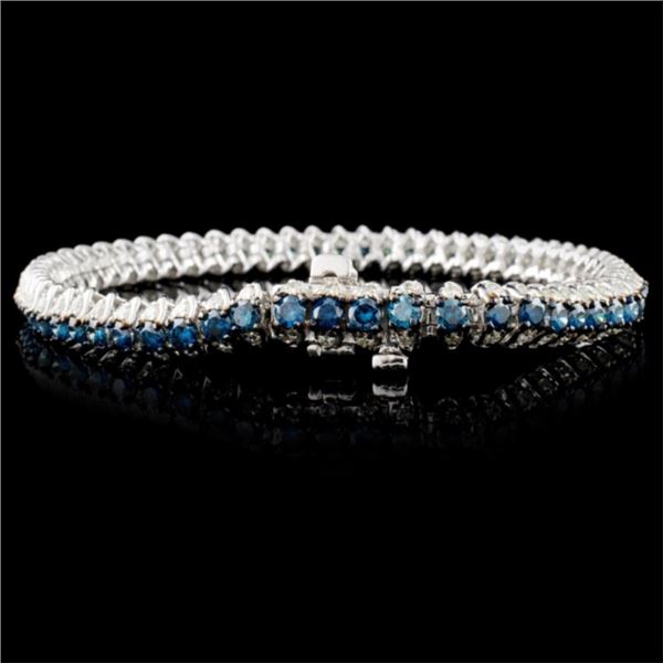 6.19ctw Fancy Color Diamond Bracelet in 14K WG