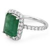 Image 1 : 5.50ct Emerald & 1.20ct Diamond 14K Gold Ring