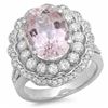 Image 2 : 7.50ct Morganite & 1.25ct Diamond Ring 14K Gold