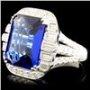 11.23ct Tanzanite & 1.36ctw Diam Ring in 18k Gold