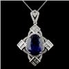 Image 2 : 12.43ct Tanzanite & 1.67ct Diamond 18K WG