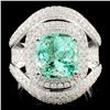 Image 2 : 3.87ct Emerald & 2.13ctw Diam Ring in 18K Gold