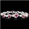 Image 1 : 18K Gold Bracelet: 6.25ctw Ruby, 2.60ctw Diamond