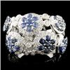 Image 1 : 2.48ctw Sapphire & 0.78ctw Diam Ring in 14K Gold