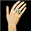 Image 5 : 18K Gold Ring: Emerald 4.83ct & Diamonds 2.02ctw