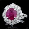 Image 2 : 18K Gold Ring with 3.23ct Ruby & 1.51ct Diamond