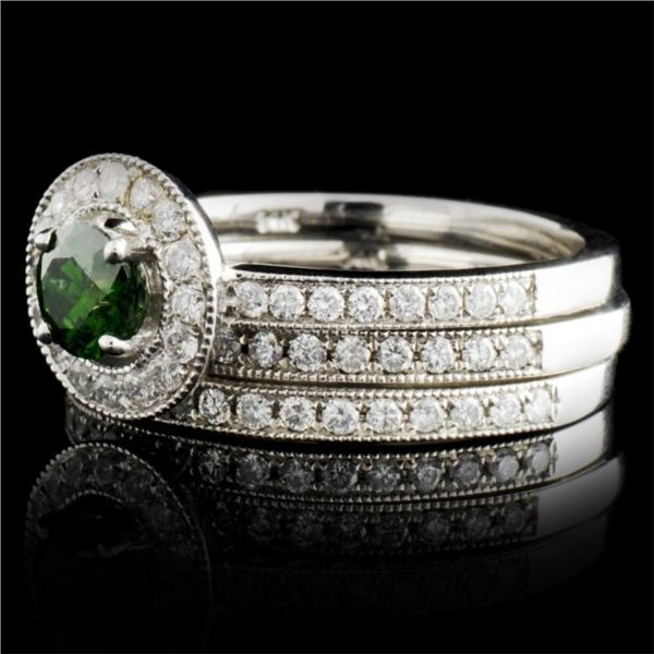 1.10ctw Color Diamond Ring in 14K White Gold