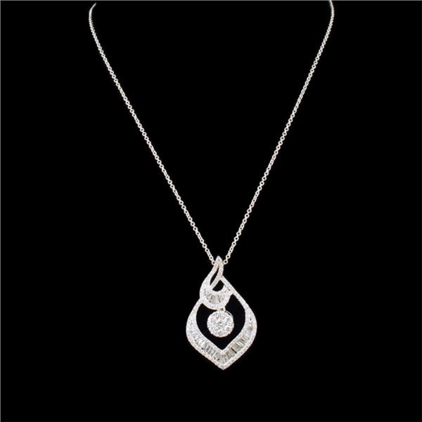 0.85ctw Diamond Pendant in 18k White Gold