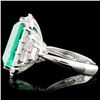 Image 3 : 9.32ct Emerald & 1.31ctw Diam Ring in 18K Gold