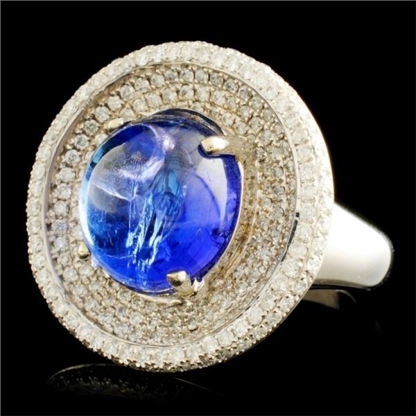 18K Tanzanite & Diamond Ring, 9.16ctw