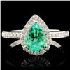 Image 2 : 14K Gold Ring with 0.97ct Emerald & 0.29ctw Diam