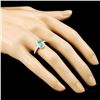 Image 3 : 14K Gold Ring with 0.97ct Emerald & 0.29ctw Diam