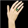 Image 4 : 18K Gold Ring: Emerald 7.82ct, Diamonds 1.07ctw