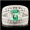 Image 2 : 1.54ct Emerald & 1.02ctw Diam Ring in 14K Gold