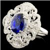 Image 1 : 3.51ct Sapphire & 1.15ctw Diamond Ring in 14K Gold