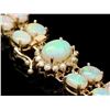 Image 1 : 14k Gold Bracelet with 14ct Opal &0.50ct Diamond