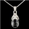 Image 2 : 18K Pendant with 15.76ct Quartz & 0.24ctw Diam