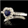 Image 1 : 0.67ct Sapphire & 0.34ctw Diamond Ring in 18K Gold