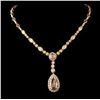 Image 2 : 3.87ctw Diamond Necklace in 18K Rose Gold