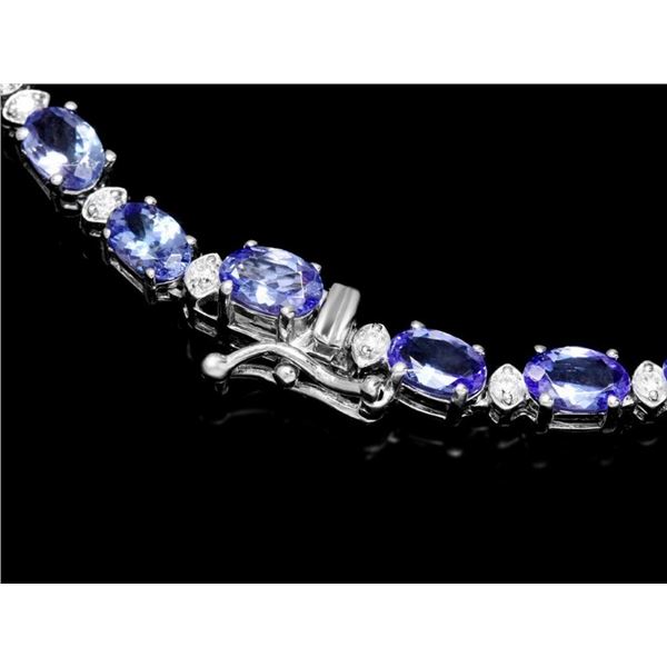 14k Gold Necklace with 23ct Tanzanite & 1ct Diam