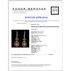 Image 3 : 1.48ctw Fancy Color Diamond Earrings in 18K Rose G