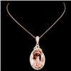 Image 1 : 12.86ct Morganite & 0.65ctw Diam Pendant in 14K Go