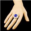 Image 3 : 9.30ct Tanzanite & 3.13ctw Diam Ring in 18K Gold