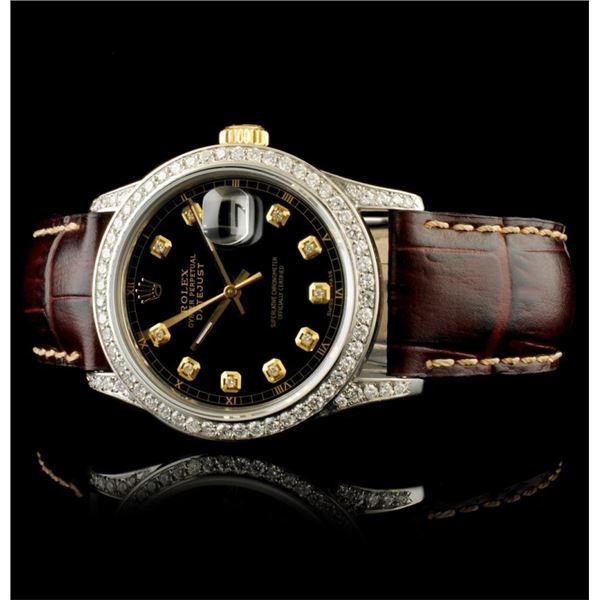 Diamond 36MM Rolex DateJust Watch 1.50ctw