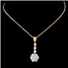Image 1 : 0.95ctw Diamond Pendant in 18K Yellow Gold