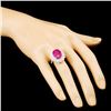 Image 3 : 8.52ct Ruby & 1.13ctw Diam Ring in 18K Gold