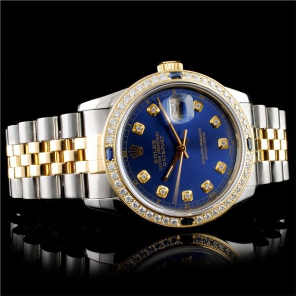 Diamond 1.50ct Rolex 36mm DateJust Watch