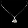 Image 1 : 0.67ctw Diamond Pendant in 14K White Gold