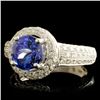 Image 1 : 18K Gold Ring: 2.15ct Tanzanite, 1.03ctw Diam