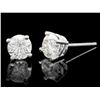 Image 1 : Diamond Earrings: 1.00ct, 14k White Gold