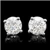 Image 2 : Diamond Earrings: 1.00ct, 14k White Gold