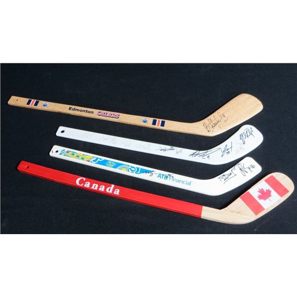 Mini Hockey Stick Collection 3 Have Unknown Signatures