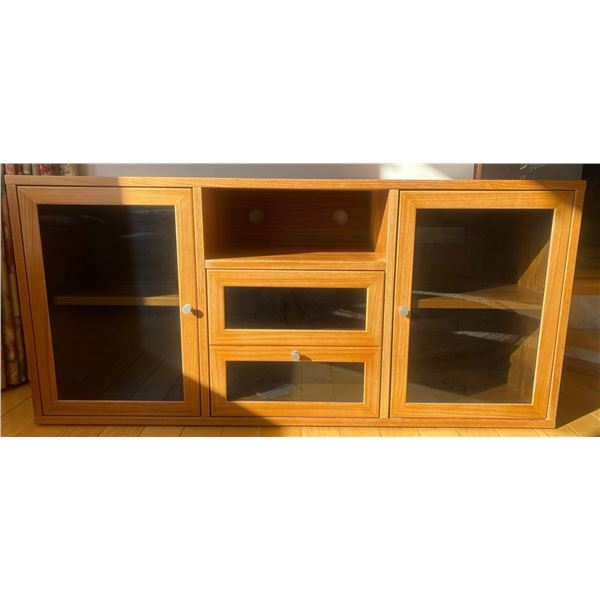 Teak Entertainment Centre 63L x 19D x 30H
