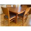Image 1 : 2014 Benny LindeTeak Dining Table  with 6 Chairs 2 Leafs - Seats 10 72 x 40