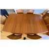 Image 2 : 2014 Benny LindeTeak Dining Table  with 6 Chairs 2 Leafs - Seats 10 72 x 40