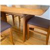 Image 3 : 2014 Benny LindeTeak Dining Table  with 6 Chairs 2 Leafs - Seats 10 72 x 40