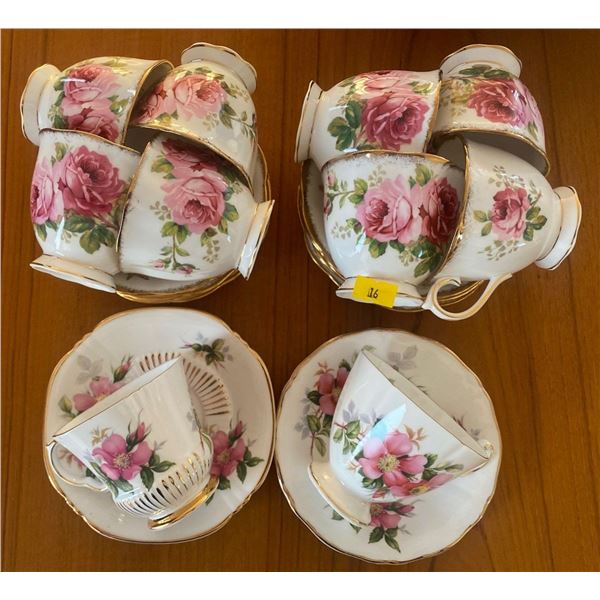 Royal Adderlay Prairie Rose  2 Pieces Royal Albert American Beauty 8 Pieces