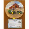 Image 3 : Wood Salad Bowl Blue Antique Bottle Tractor Ride John Deere Plate
