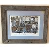 Image 1 : B Campbell Burrows The Amonson Kitchen 4/300 Limited Edition Print Barnwood Frame 31 x 26