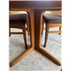 Image 2 : Benny LindeTeak Dining Table Teak Kitchen Table 4 Chairs 59 x 42 WIth Leaf