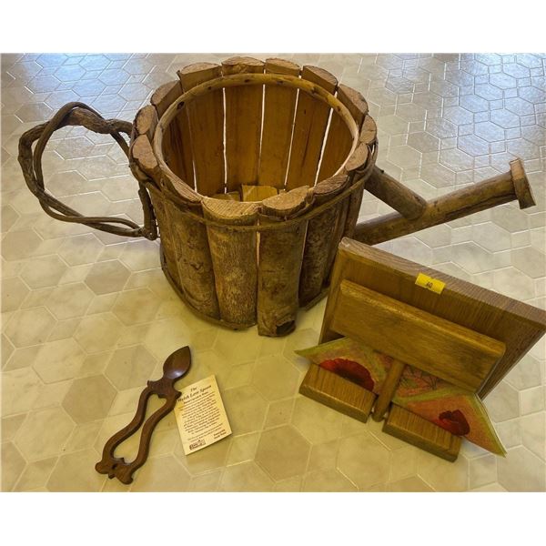 Wood Garden Decor Napkin Holder For Windy Days Welsh Love Spoon